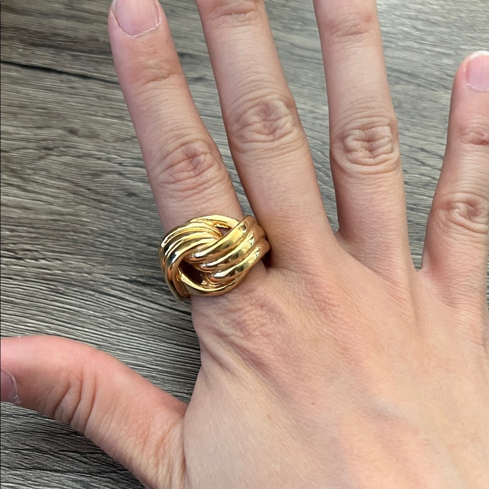 Gold Statement Ring - image 3